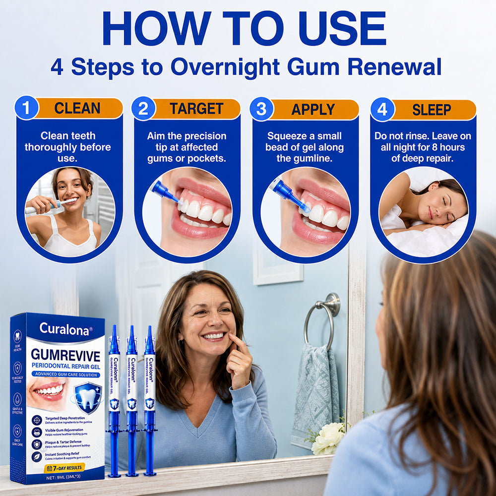 🇨🇦🦷Curalona® GumRevive Periodontal Repair Gel (For Bleeding Gums, Gum Recession & Loose Teeth)