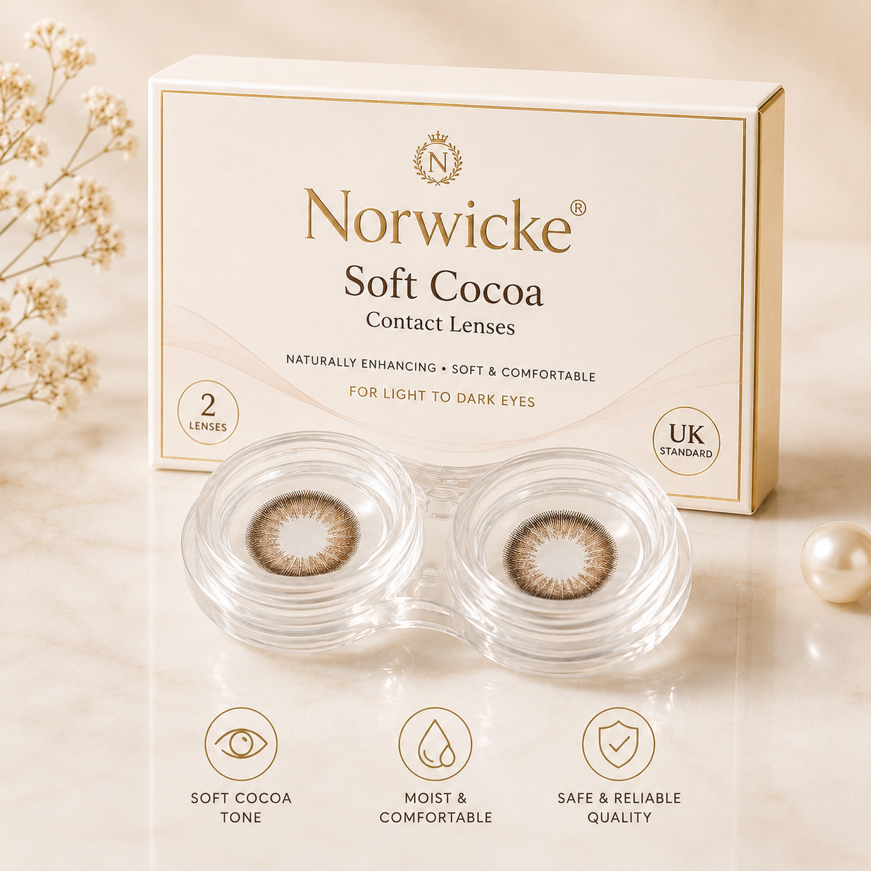 Norwicke® Soft Cocoa Contact Lenses