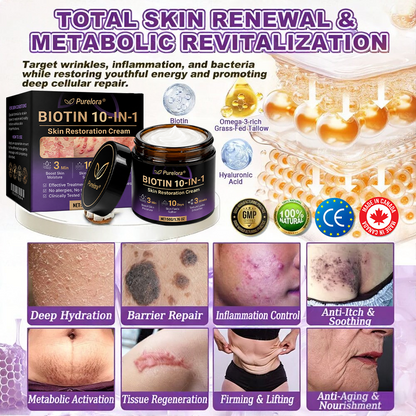 Made and Shipped from the CA 🍁 Purelora® Biotin 10-in-1 Skin Repair Cream — Last Day of Sale: 75% Off