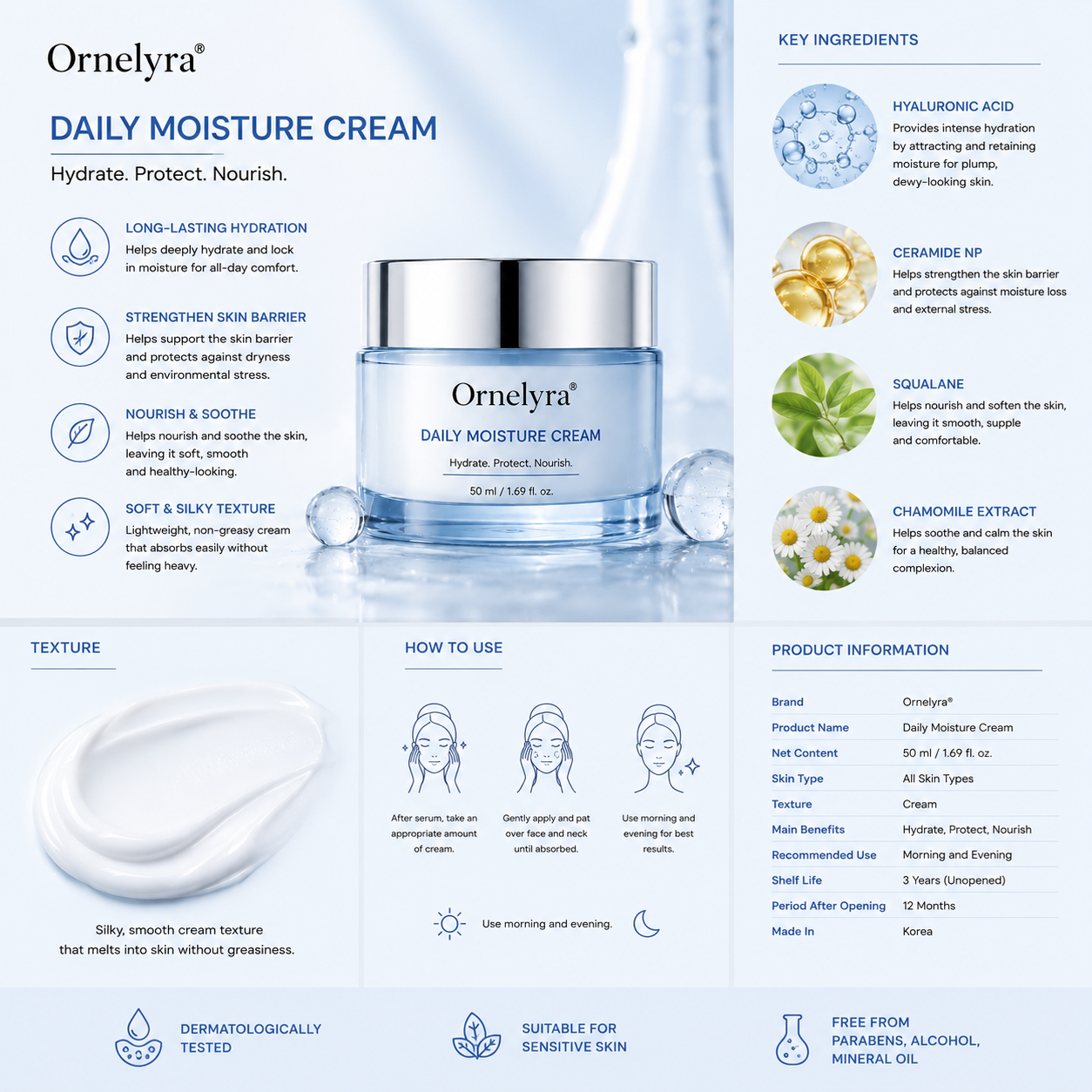 Ornelyra® Daily Moisture Cream