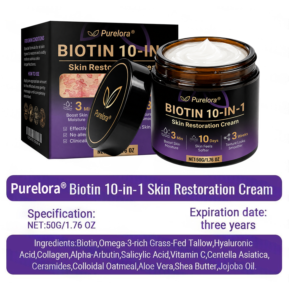 Made and Shipped from the CA 🍁 Purelora® Biotin 10-in-1 Skin Repair Cream — Last Day of Sale: 75% Off