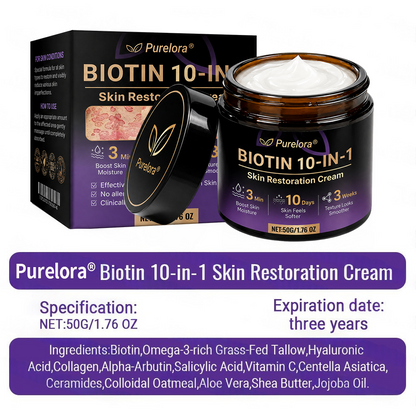 Made and Shipped from the CA 🍁 Purelora® Biotin 10-in-1 Skin Repair Cream — Last Day of Sale: 75% Off