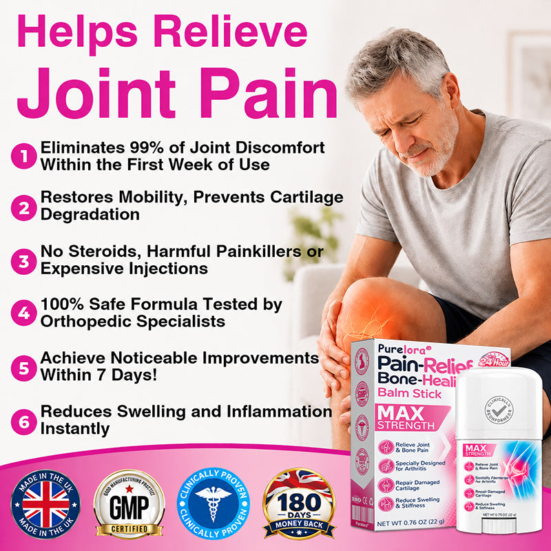 🏅✅🇬🇧 Official Store: 𝐏𝐔𝐑𝐄𝐋𝐎𝐑𝐀® Pain-Relief Bone-Healing Balm Stick(🧑‍⚕️Reducing joint swelling, pain, stiffness, redness, warmth, soreness, and joint fatigue)