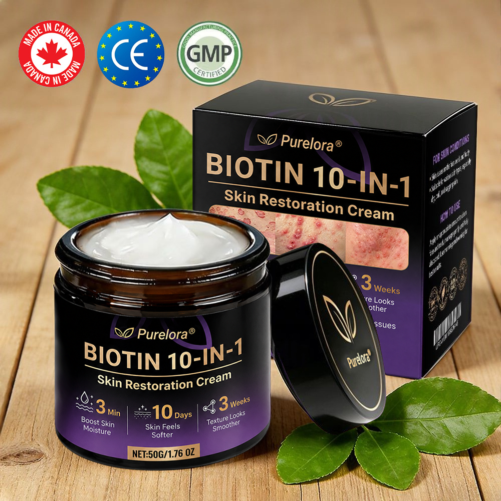 Made and Shipped from the CA 🍁 Purelora® Biotin 10-in-1 Skin Repair Cream — Last Day of Sale: 75% Off