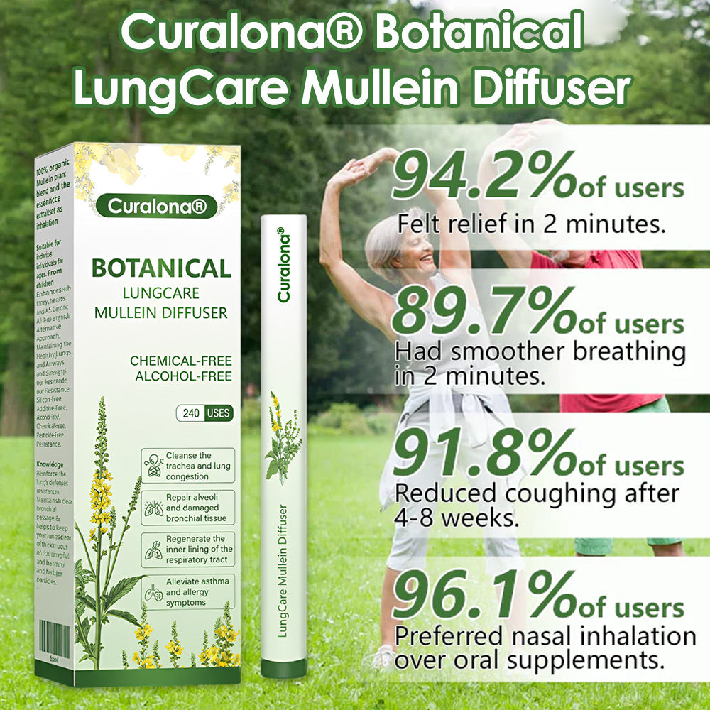 Breathe easier with the Curalona® Botanical LungCare Mullein Diffuser — Save 80% for a limited time.