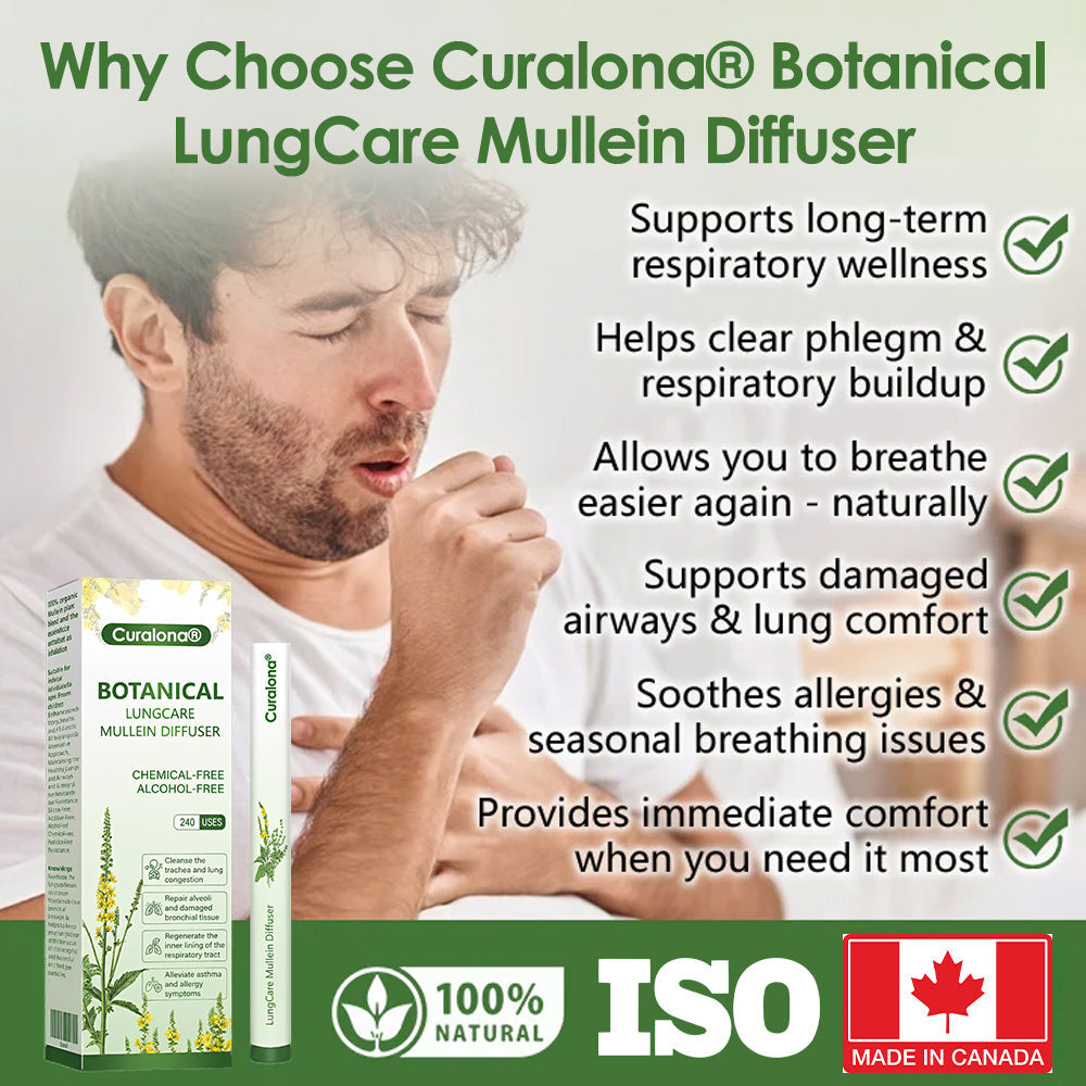 Breathe easier with the Curalona® Botanical LungCare Mullein Diffuser — Save 80% for a limited time.