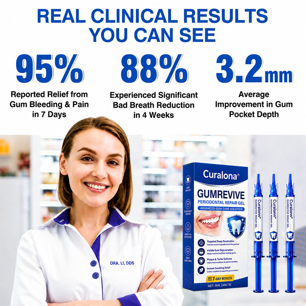 🇨🇦🦷Curalona® GumRevive Periodontal Repair Gel (For Bleeding Gums, Gum Recession & Loose Teeth)