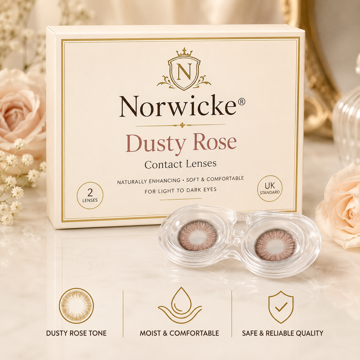 Norwicke® Dusty Rose Contact Lenses
